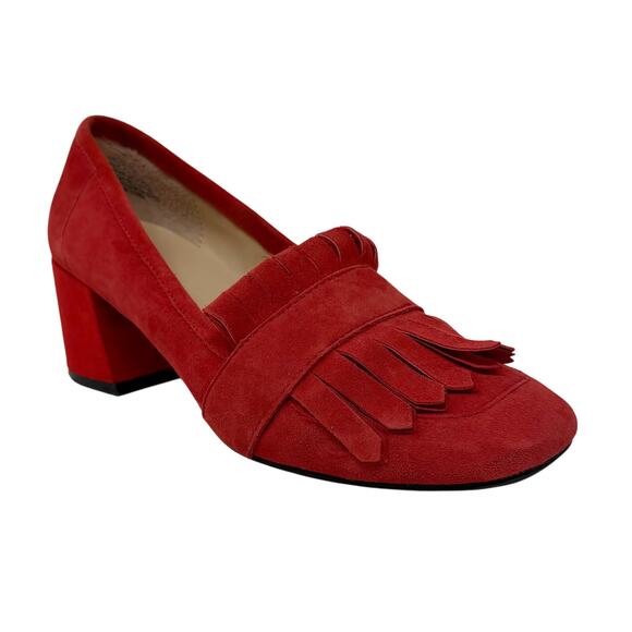 Kenneth Cole Reaction Michelle Loafer Pumps Womens size 7.5 M Red Suede - Picture 5 of 16